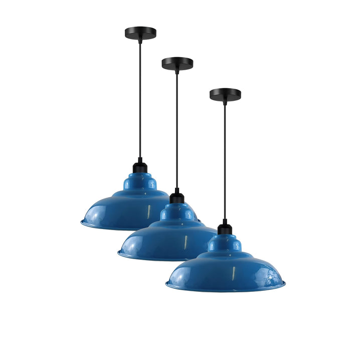 3-Pack Industrial Pendant Lights Curvy Ceiling Lamp ~6616