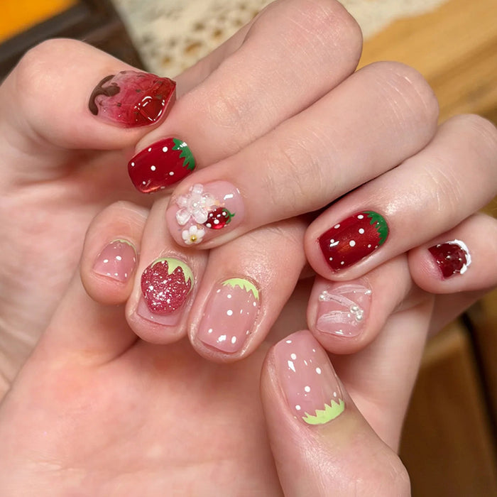 30 Cute Strawberry Polka Dots