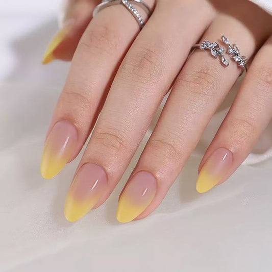 30 pieces of bright yellow ombre