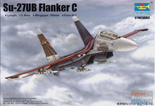 3916 1/144 SU-27UB Flanker C Russian Fighter