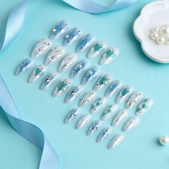 3D blue ombre 30 pieces