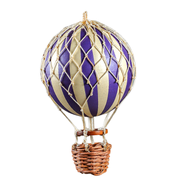 Hot air balloon toy home decor boys room style accent purple