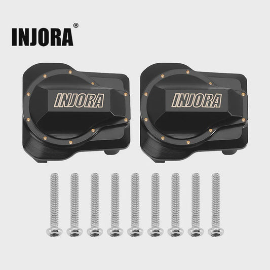 4M-62BK INJORA 9g/pcs Black Coating Brass Front Rear Diff Covers for 1/18 TRX4M (4M-62)