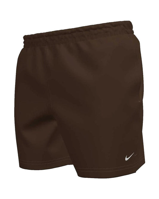 Nike 5" Volley Swim Shorts in Cacao Wow, lightweight and quick-drying Nike swim shorts displayed on a model.