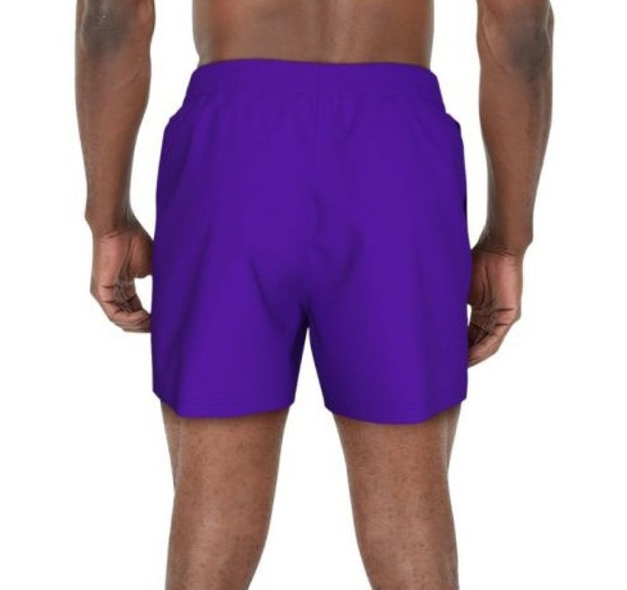 Nike 5-inch violet swim shorts for women, lightweight Nike volleyball-style swim shorts with a comfortable fit.