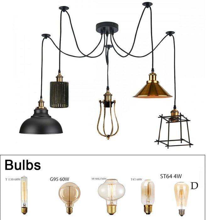 5 Outlet Type 1 / With Bulbs