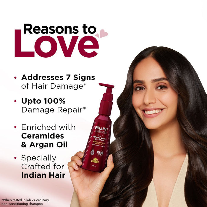 7 in 1 Repair & Revive Shampoo for Upto 100% Damage Repair - 300ml(Pack of 3)
