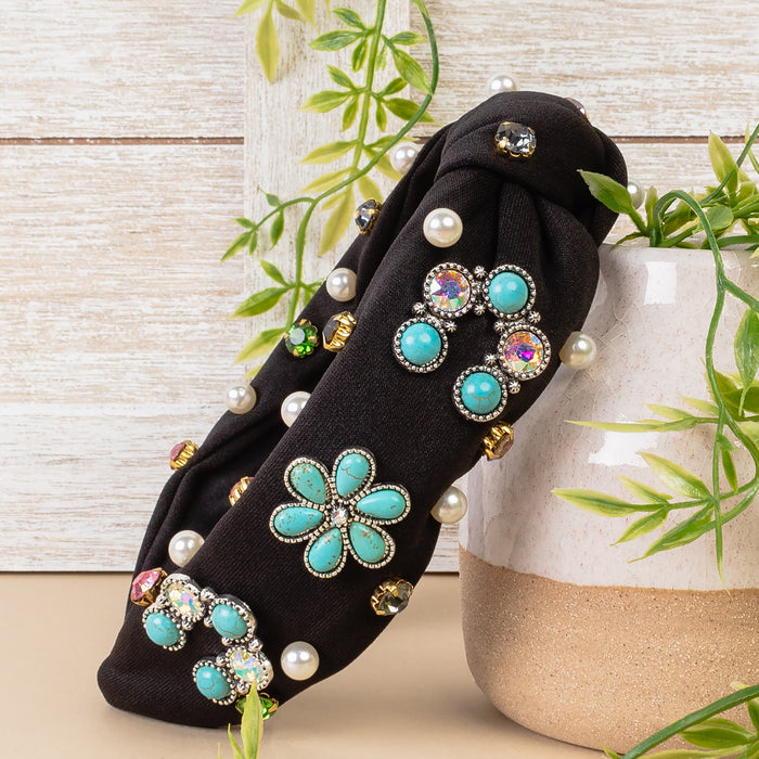 79010 - Squash Blossom Headband - Black