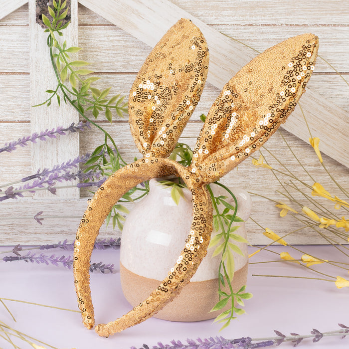 79061 - Sequin Bunny Headband - Gold