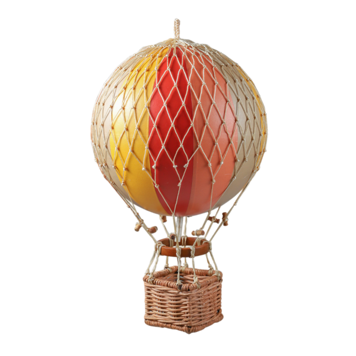 Hot air balloon toy home decor boys room style accent multi-color