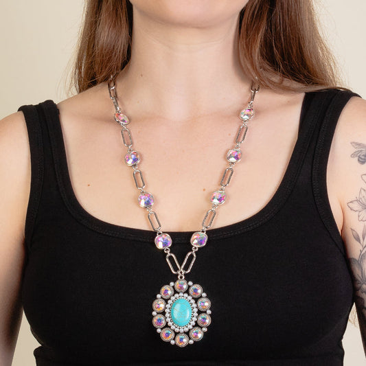 92191 - Squash Blossom Necklace - Turquoise