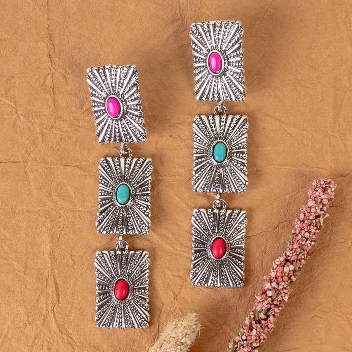 93404 - Squash Blossom Earrings - Multi