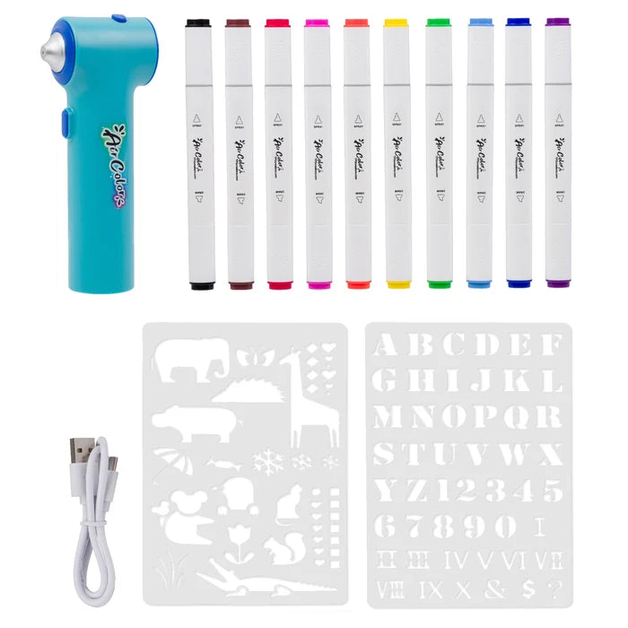 Air Color Airbrush Kit (Includes Markers & Stencils) TPG-490