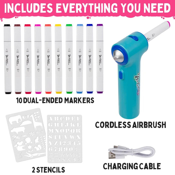 Air Color Airbrush Kit (Includes Markers & Stencils) TPG-490