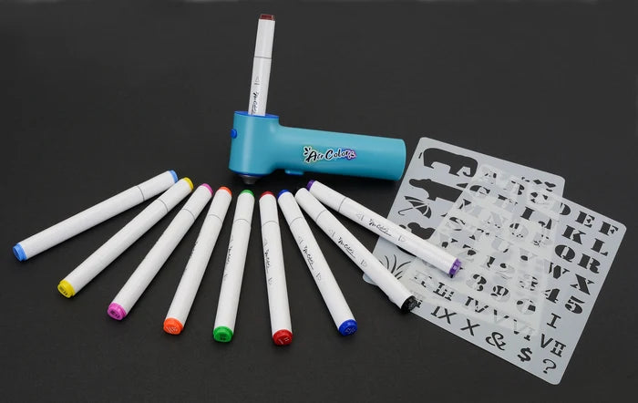 Air Color Airbrush Kit (Includes Markers & Stencils) TPG-490