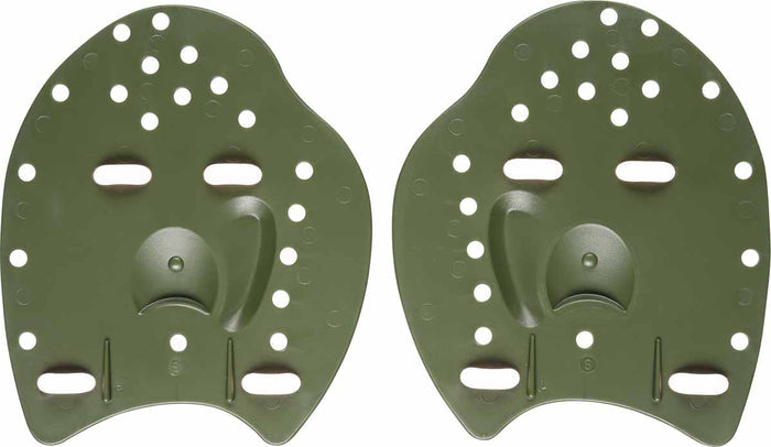 Amani Memphis hand paddle set in vibrant green, designed for pickleball gameplay, with textured surface for enhanced grip.