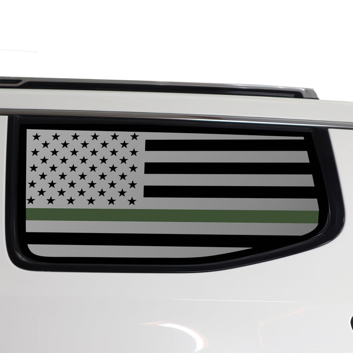 Quarter Window American Flag Vinyl Decal Stickers Fits Jeep Wagoneer 2022 - 2025 - Bogar Tech Designs