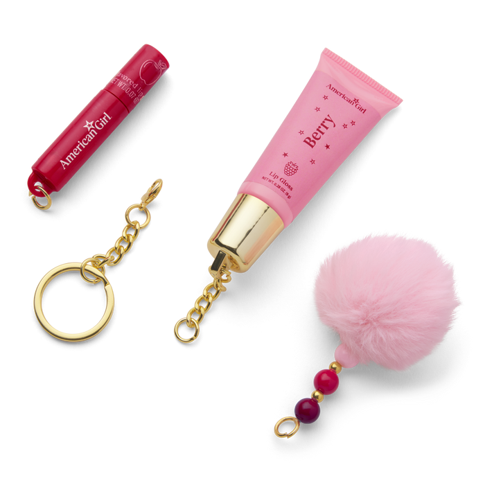American Girl™ Lip Gloss Keychain Set for Girls