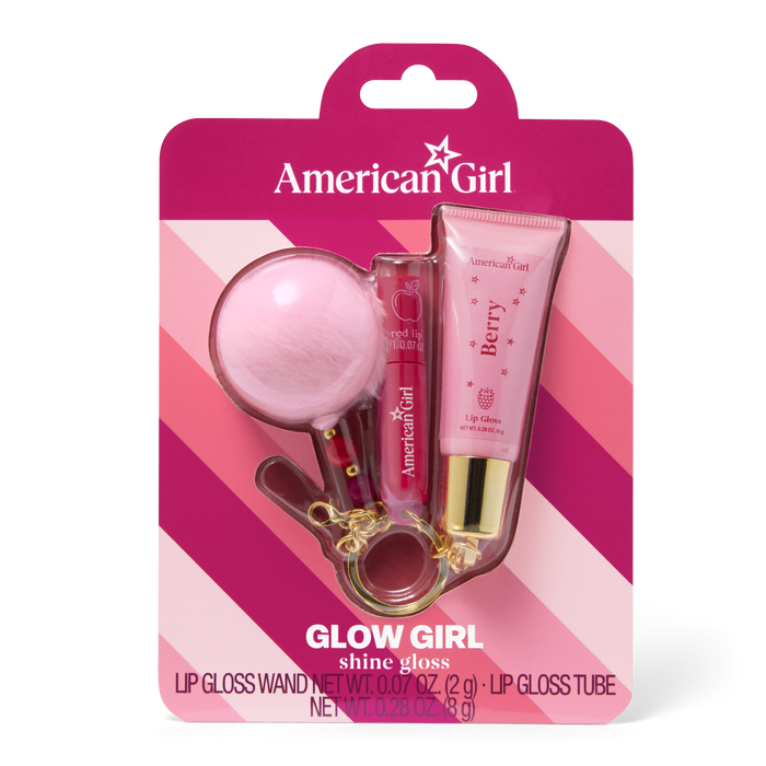 American Girl™ Lip Gloss Keychain Set for Girls