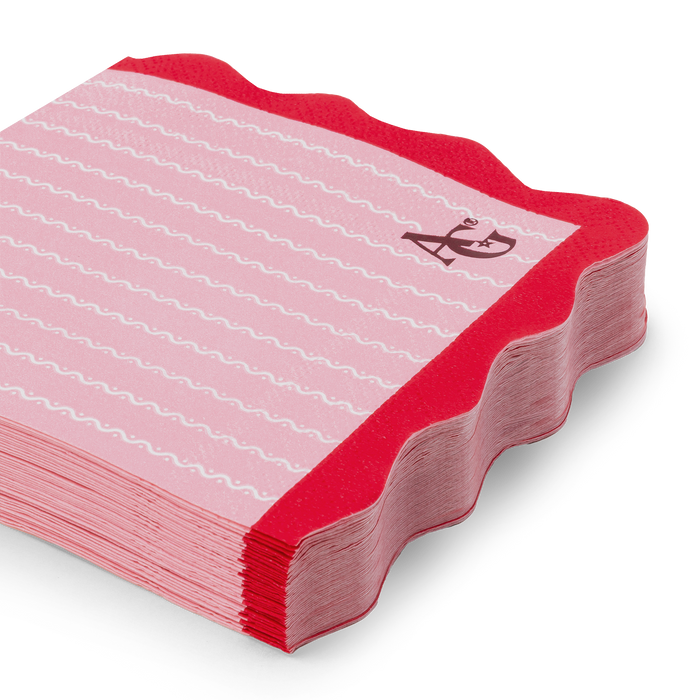 American Girl™ x Bonjour Fête Pink Pinstripe Small Napkins (Set of 20)