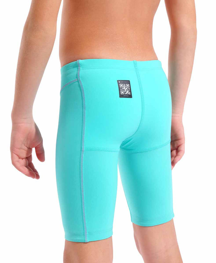 Arena Boys Powerskin Impulso Limited Edition Jammer in vibrant pink, designed for competitive swimming, featuring sleek, streamlined fit.