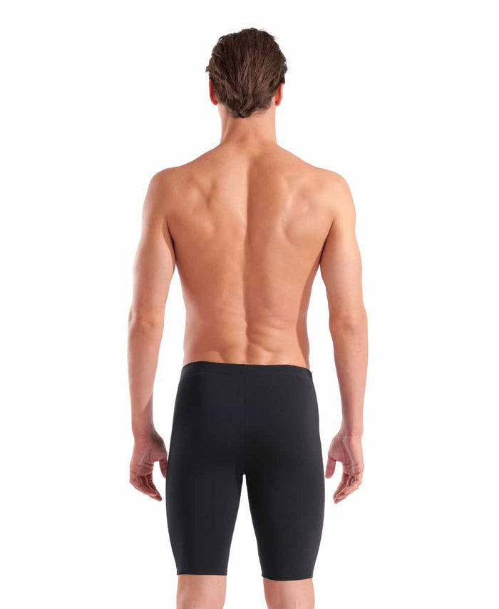 Arena men's ribbed swim jammer in black and royal multi, designed for competitive swimming and training.