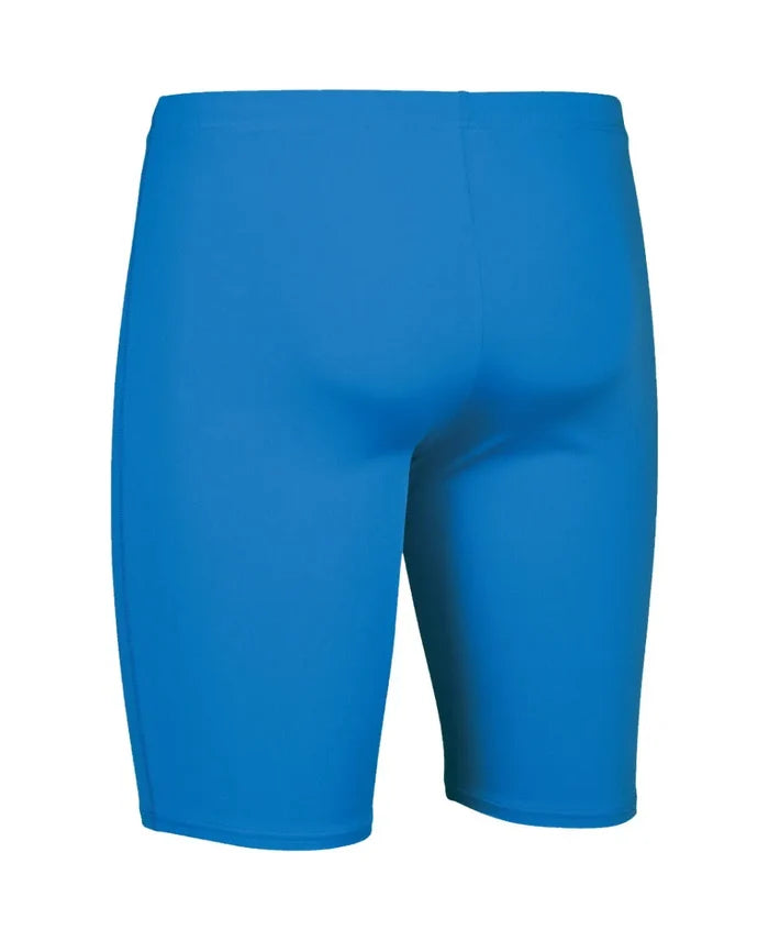 Blue Arena men's team swim jammer, snug fit, made for competitive swimming, with a sleek solid design.