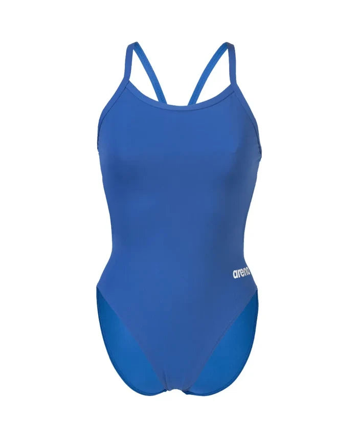 Blue Arena women's Team Challenge solid swimsuit, designed for competitive swimming, with a sleek and supportive fit.