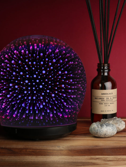 Aroma Diffuser 3D LED Mirror Ball 250ml | One Colour-Image 1