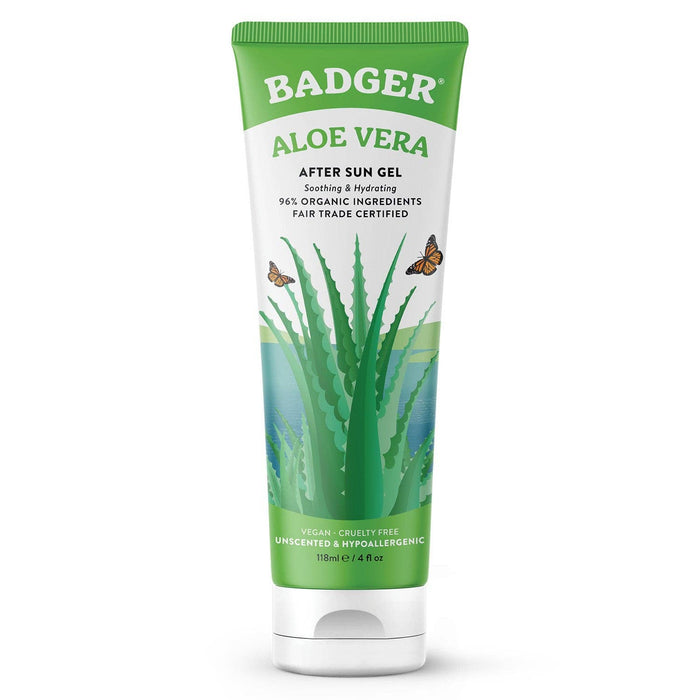 Badger - Badger Aloe Vera Gel for Face & Body, Sunburn Relief