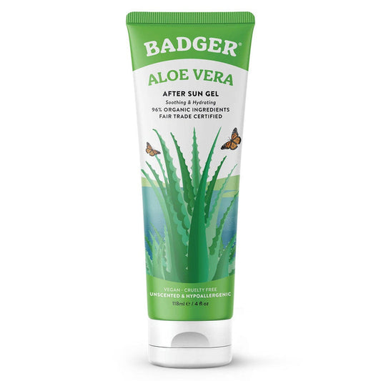 Badger - Badger Aloe Vera Gel for Face & Body, Sunburn Relief