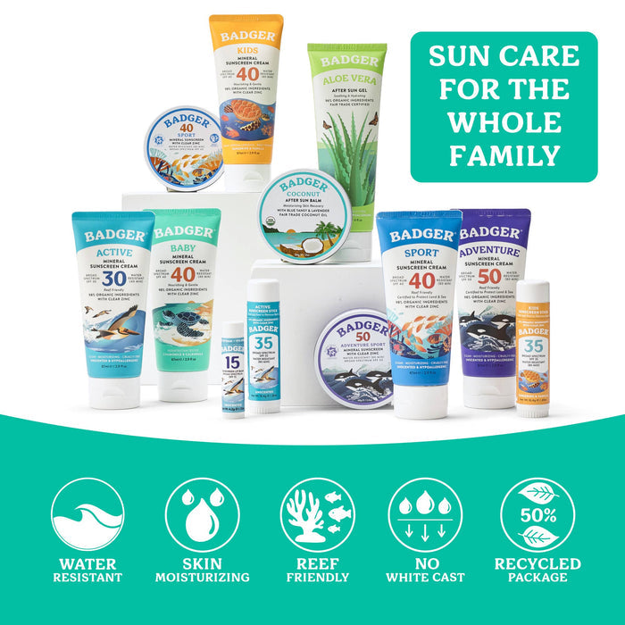 Badger - Badger Mineral Baby Sunscreen Cream SPF 40 with Zinc Oxide