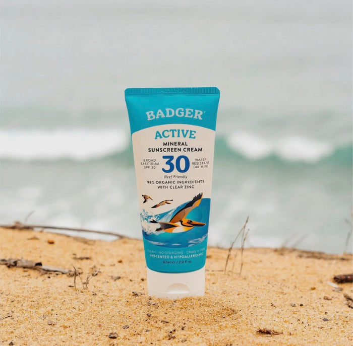 Badger Active Mineral Sunscreen Cream - SPF 30