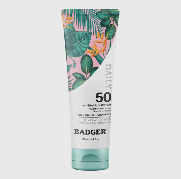 Badger Daily SPF 50 Mineral Sunscreen