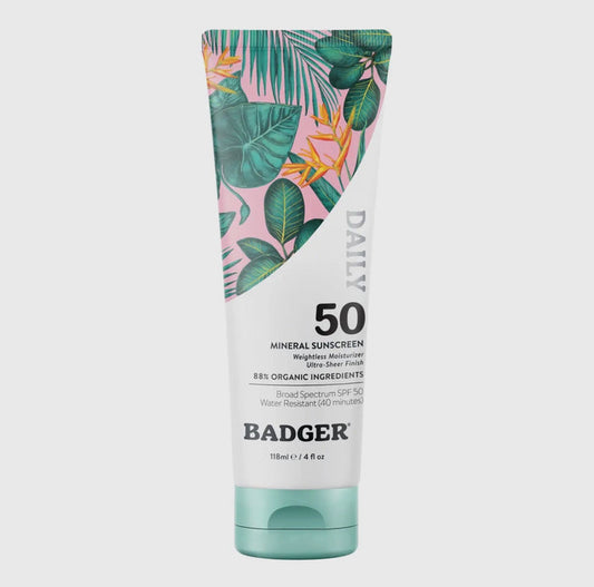 Badger Daily SPF 50 Mineral Sunscreen
