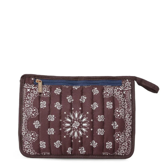 Bandana Print Pouch - Beau Brown