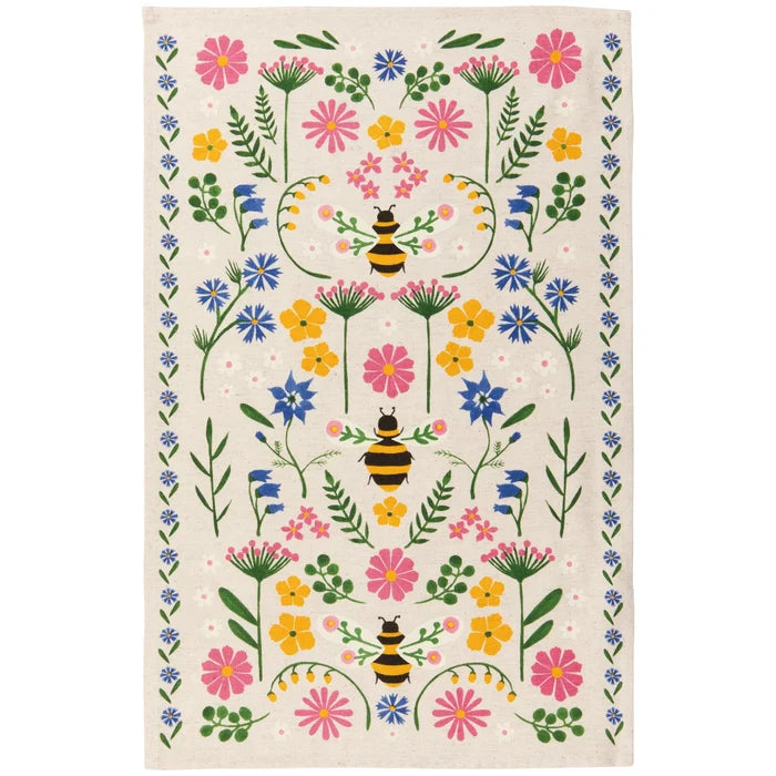 Bee Garden Tea Towel