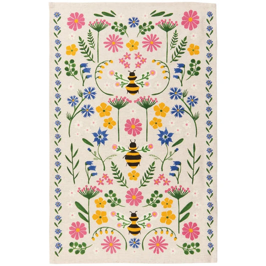 Bee Garden Tea Towel