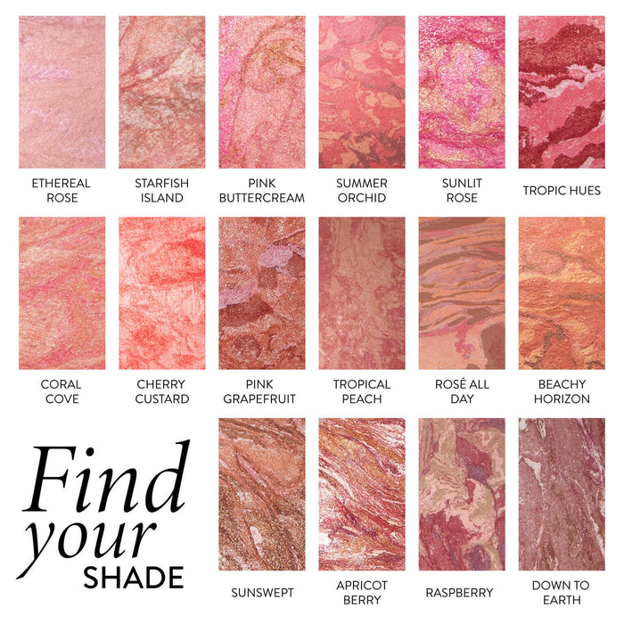 Baked Blush-n-Brighten Marbleized Blush shade grid