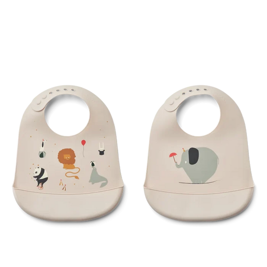 Liewood - Bib - Silicone - Set Of 2 - Circus/Sandy