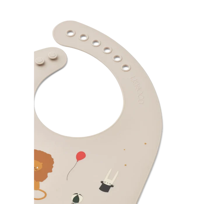 Liewood - Bib - Silicone - Set Of 2 - Circus/Sandy - Close Look