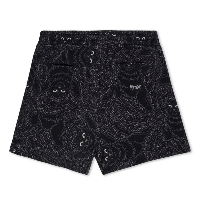 RIPNDIP Big Pussy Energy Womens Sweat Shorts (Black)