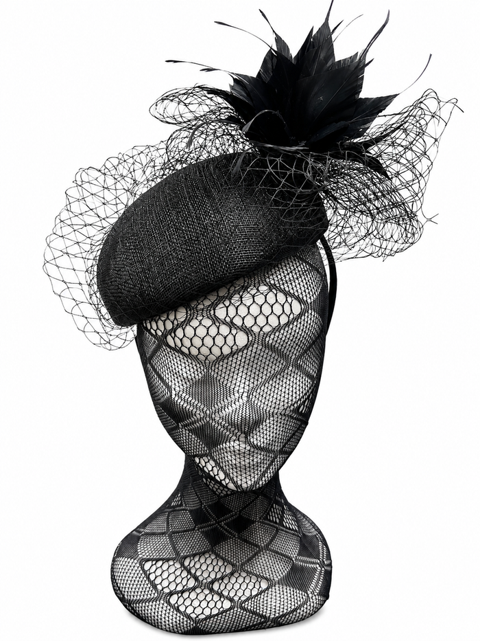 Black Netted Hairband Fascinator