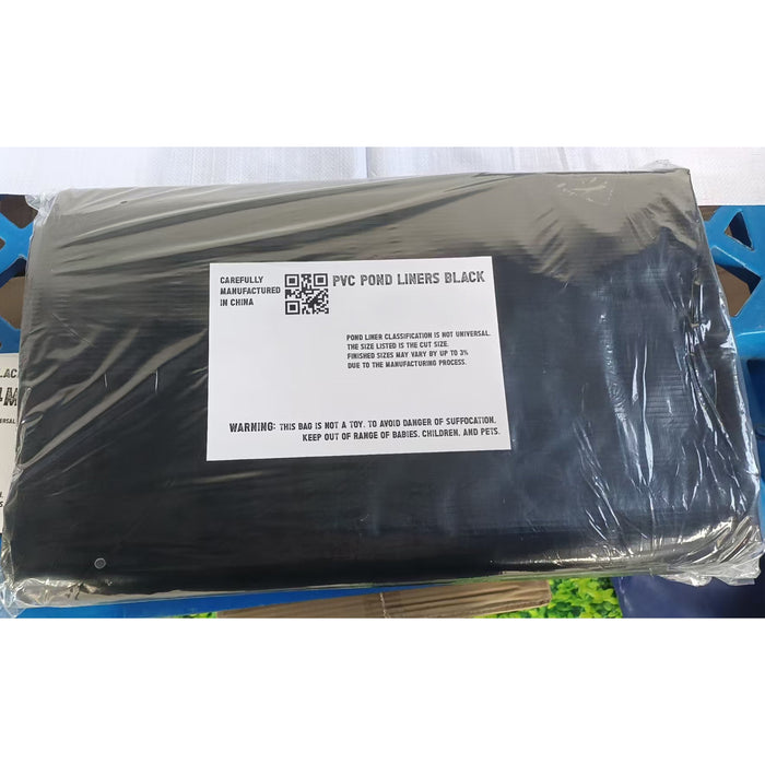 Black PVC 450gsm Pond Liner 6m x 6m Waterproof Pond Membrane Pet and Pond Supply
