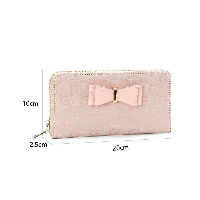 Blush Pink 'G' Zip Around Wallet Purse