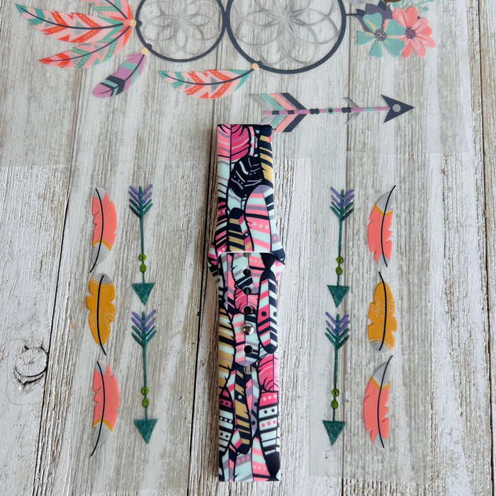 Bohemian Feathers Print Silicone Band For Fitbit Versa 1/2