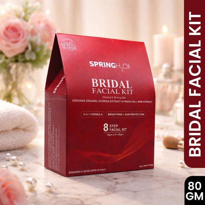 Bridal Facial Kit 80 gm 2 in 1 Formula Brightning+Sun Protection 8 Step