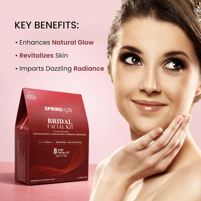 Bridal Facial Kit 80 gm 2 in 1 Formula Brightning+Sun Protection 8 Step
