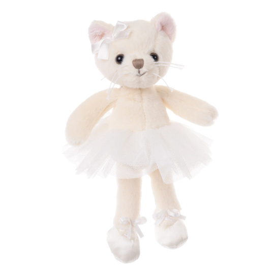 Anya ballerina cat, Bukowski ballerina plush, cat stuffed animal with tutu, cream colored plush cat, ballerina cat soft toy, Bukowski cat plush, stuffed animal for dancers, plush cat doll, ballerina cat gift, dance-themed soft toy