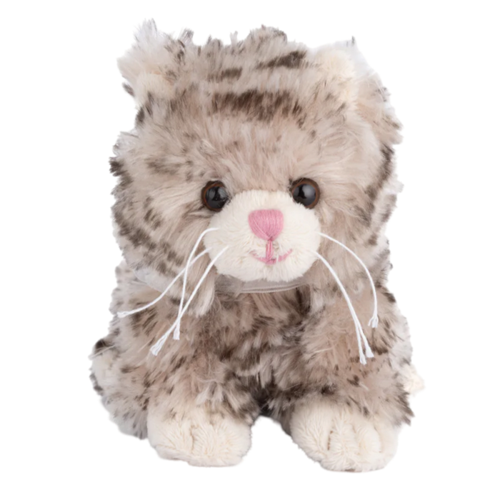 Bukowski plush kitty, Little Maciek stuffed animal, gray plush cat toy, small stuffed cat, 6 inch plush kitten, cuddly kitty toy, bedtime stuffed animal cat, soft plush cat gift, snuggle kitten for kids, Bukowski gray cat plush